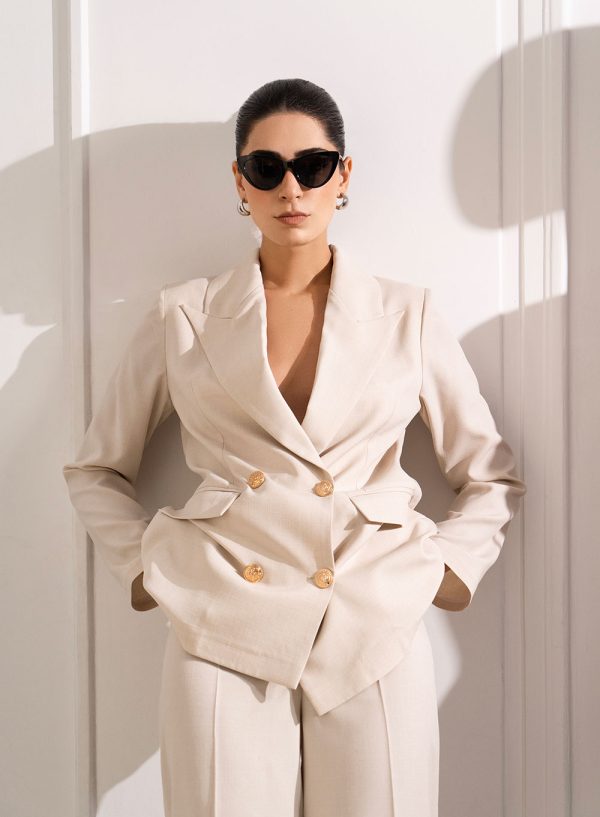 Tailored Double-Breasted Suit - 001503