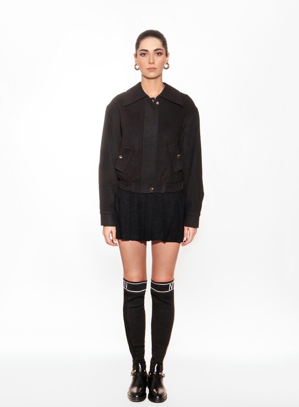 Cropped Wool Jacket - 01036