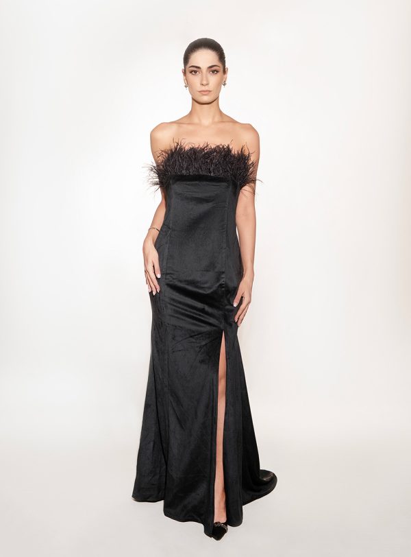 Cream Satin Elasticated Waist Wide Leg Trouser- 000759