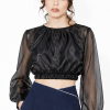 Elegant Organza Crop Blouse for modern luxury evening styling