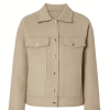 Mirevane Wool Overshirt Jacket Mirevane Wool Overshirt Jacket in beige with snap-button front and chest pockets
