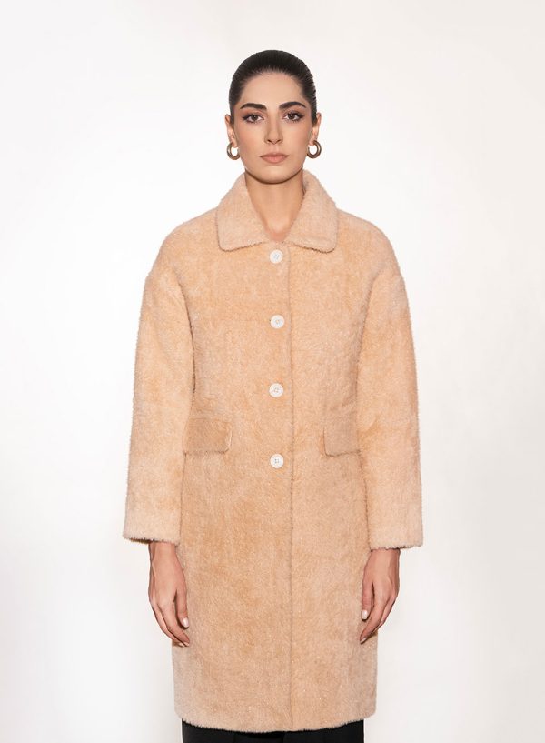 Classic Ivory Wool Coat - 00028
