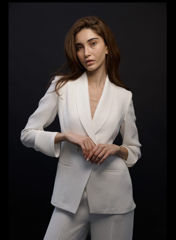 The Sculptural Jacquard Two-Piece Suit