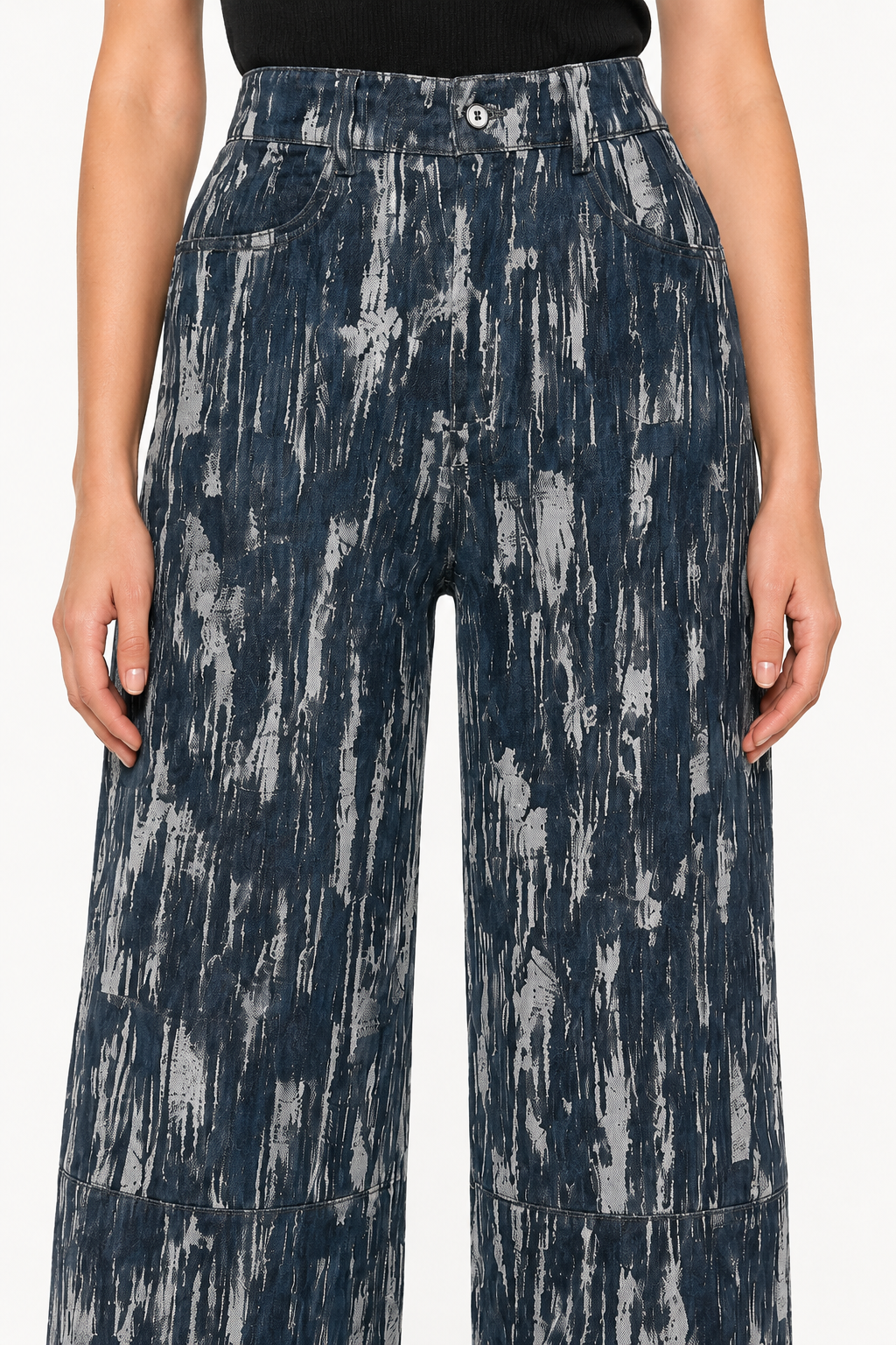 Midnight Canvas Wide-Leg Pants 2