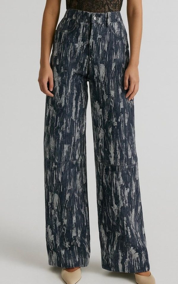 Midnight Canvas Wide-Leg Pants_001605