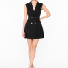 Éloise Noir Sleeveless Blazer Dress 2