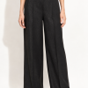 Luxury high-waisted black wide-leg trousers for elegant styling