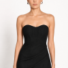 Noéline Corset Evening Gown 1 Luxury black strapless corset gown for black tie evening events