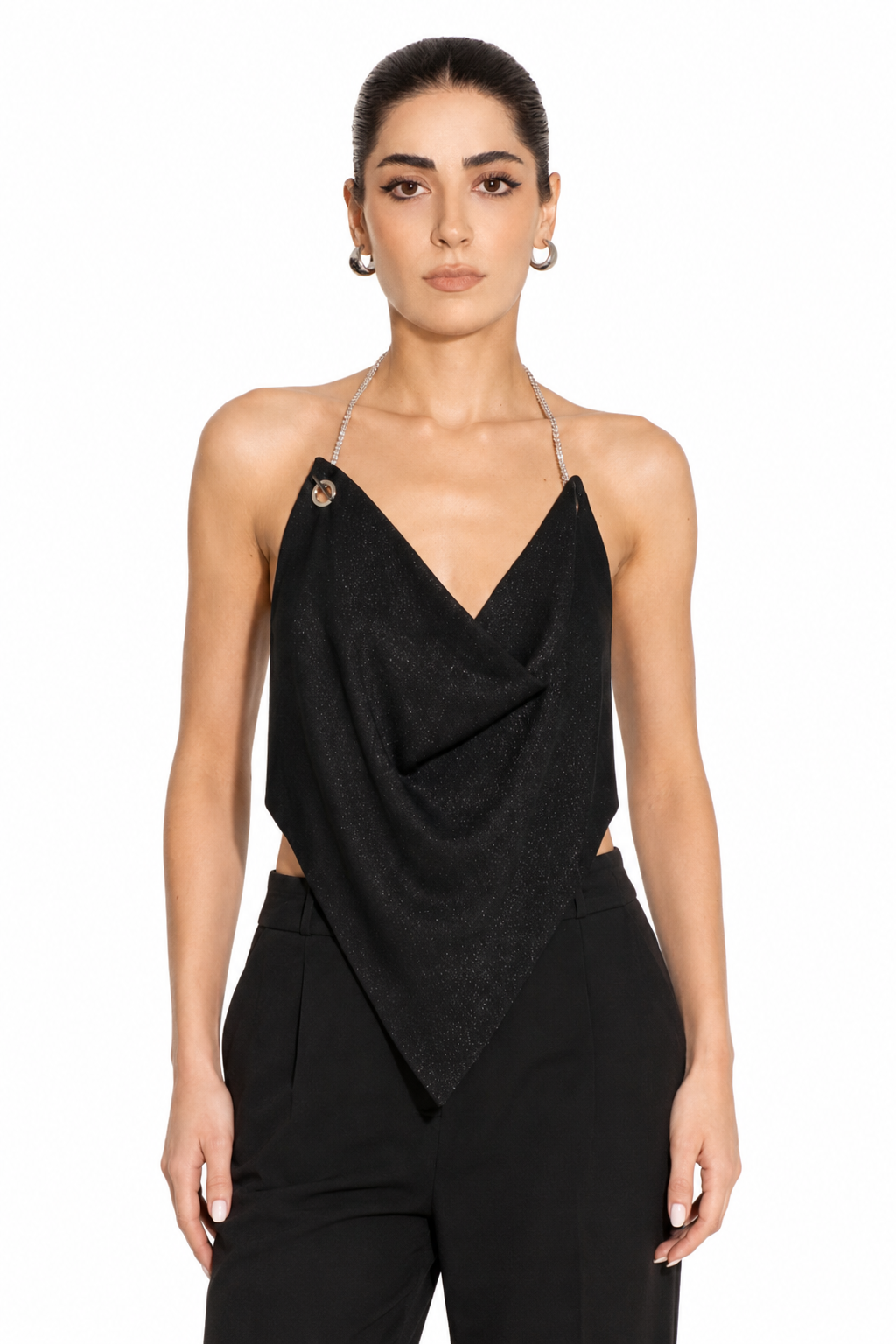 Elegant Ysoria halter top by Deljio for evening styling