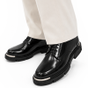 Caelric Metal-Trim Derby Shoes top view with silver DELJIO insole logo
