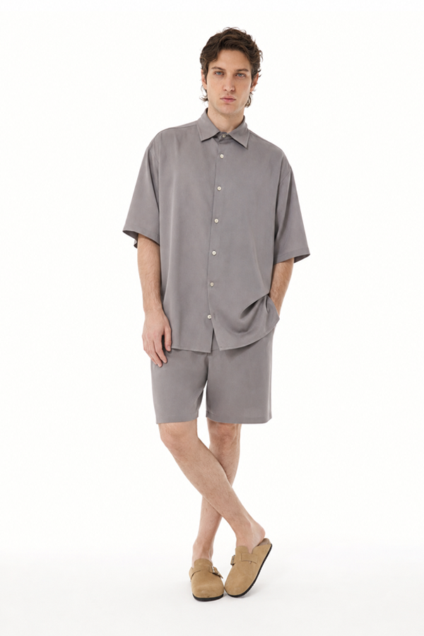 Dorian Relaxed Shirt & Shorts Set displayed as a matching menswear co-ord