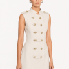 Evadis Militari Mini Dress Tailored women's mini dress with military-inspired button detailing