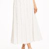 Évoraine Fringed Tweed Midi Skirt Évoraine Fringed Tweed Midi Skirt in textured white tweed