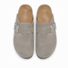 Lucian Suede Clog Sandals grey