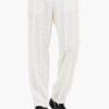 Lucien Textured Straight-Leg Trousers Lucien Textured Straight-Leg Trousers in off-white with vertical fringe detailing
