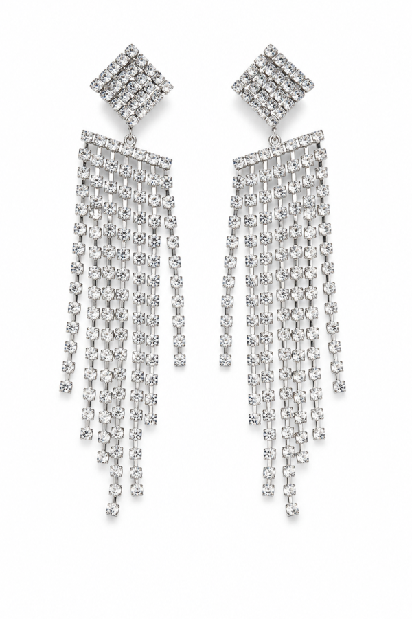 Lustelle Silver Tassel Earrings