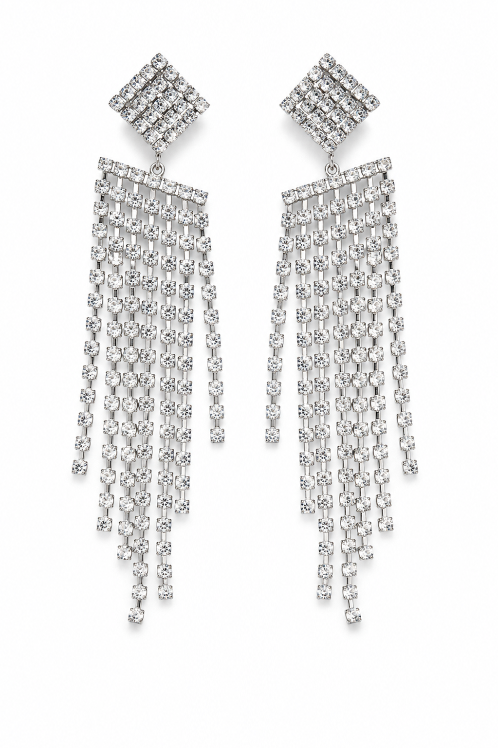 Lustelle Silver Tassel Earrings