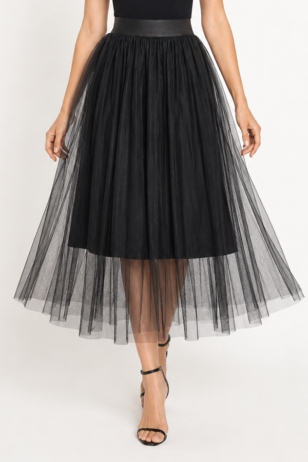 Luxury Tulle Skirt with premium fabric designed by Deljio