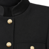 Tailored cropped jacket with flap pockets and gold button details