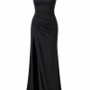Sorevane Crystal Halter Evening Dress 1 Elegant floor-length black halter dress with crystal collar by Deljio