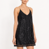 Syléa Sequin Chain-Strap Mini Dress featuring elegant metallic chain straps