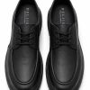 valen Black Chunky Derby Shoes - 1
